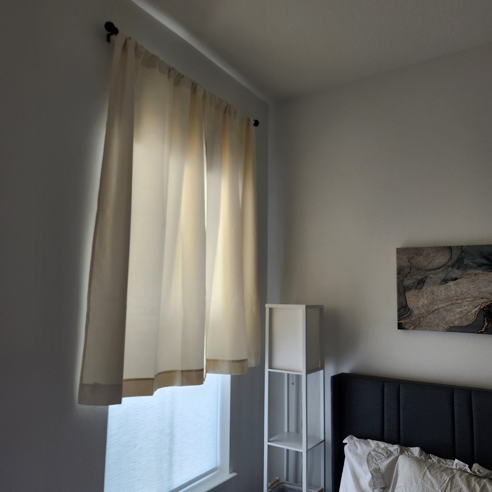 Ivory Cream Textured Slub Rod Pocket Light Filtering Curtain Panels 41x62 4pc